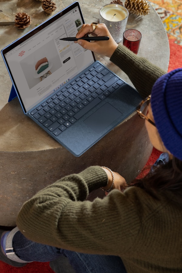 a person using a laptopby Microsoft Edge