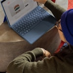 a person using a laptop