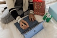 a person using a laptop