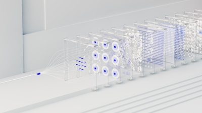 a group of computer servers