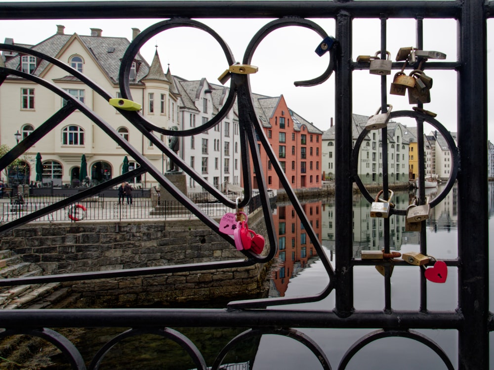 a view through a window of a city street