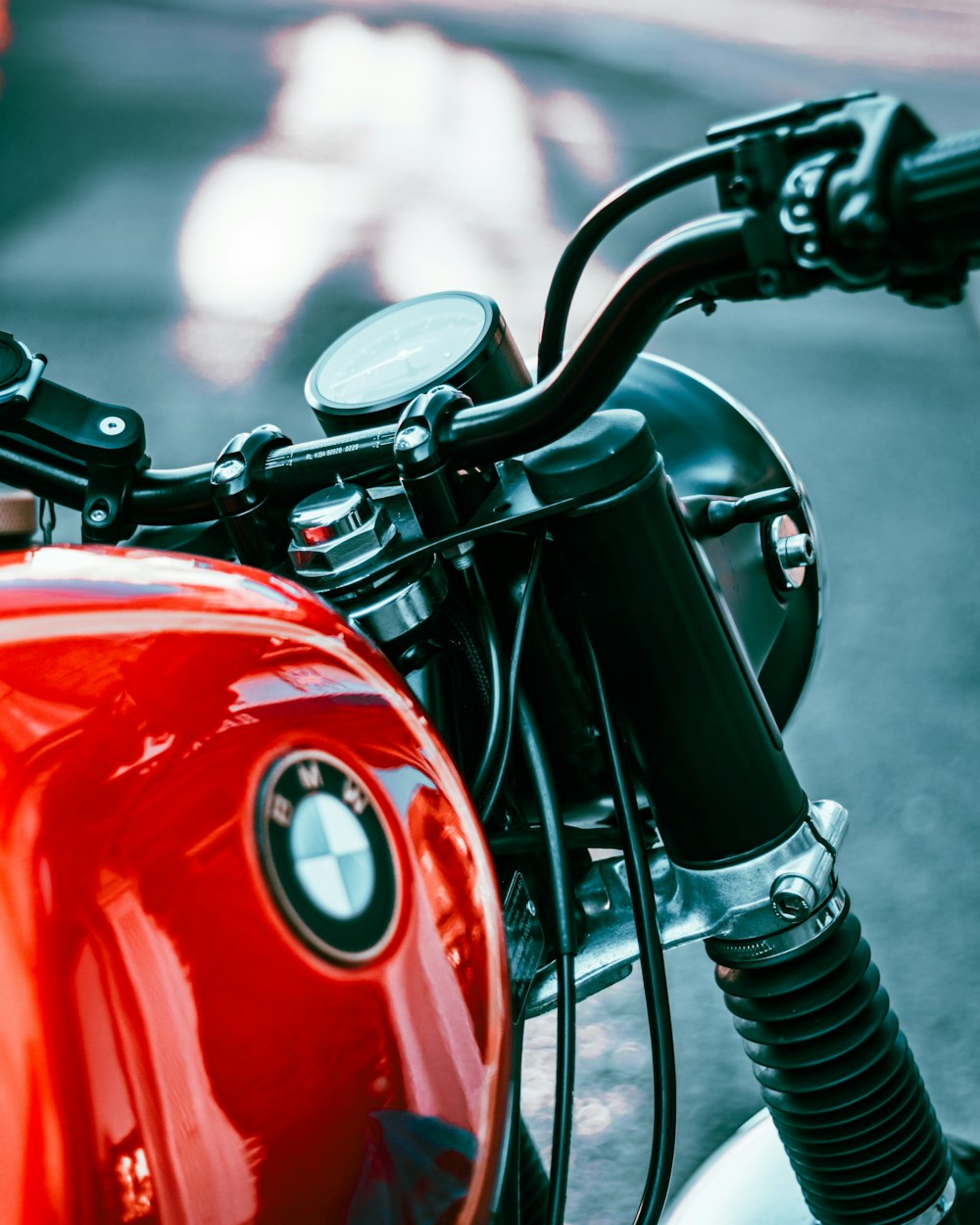 a close-up of a motorcycle