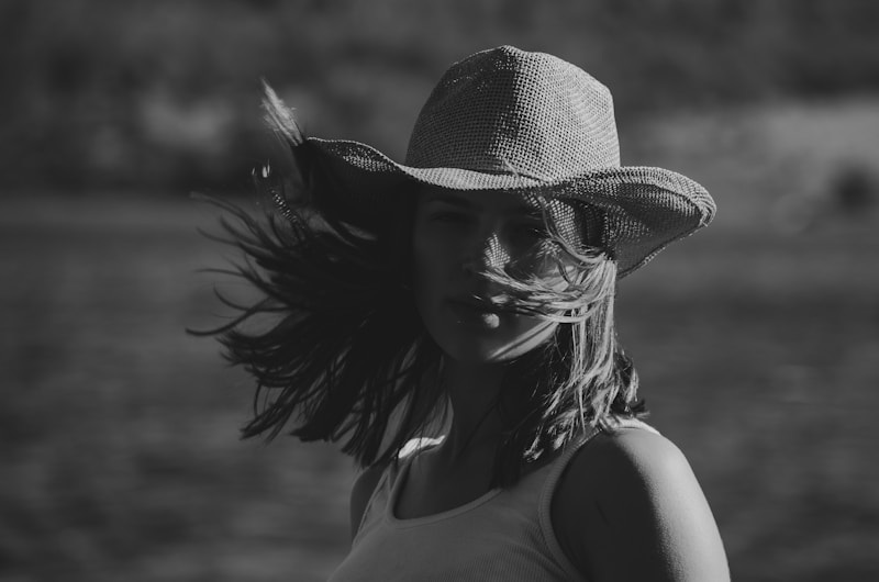 Chic woman in statement hat