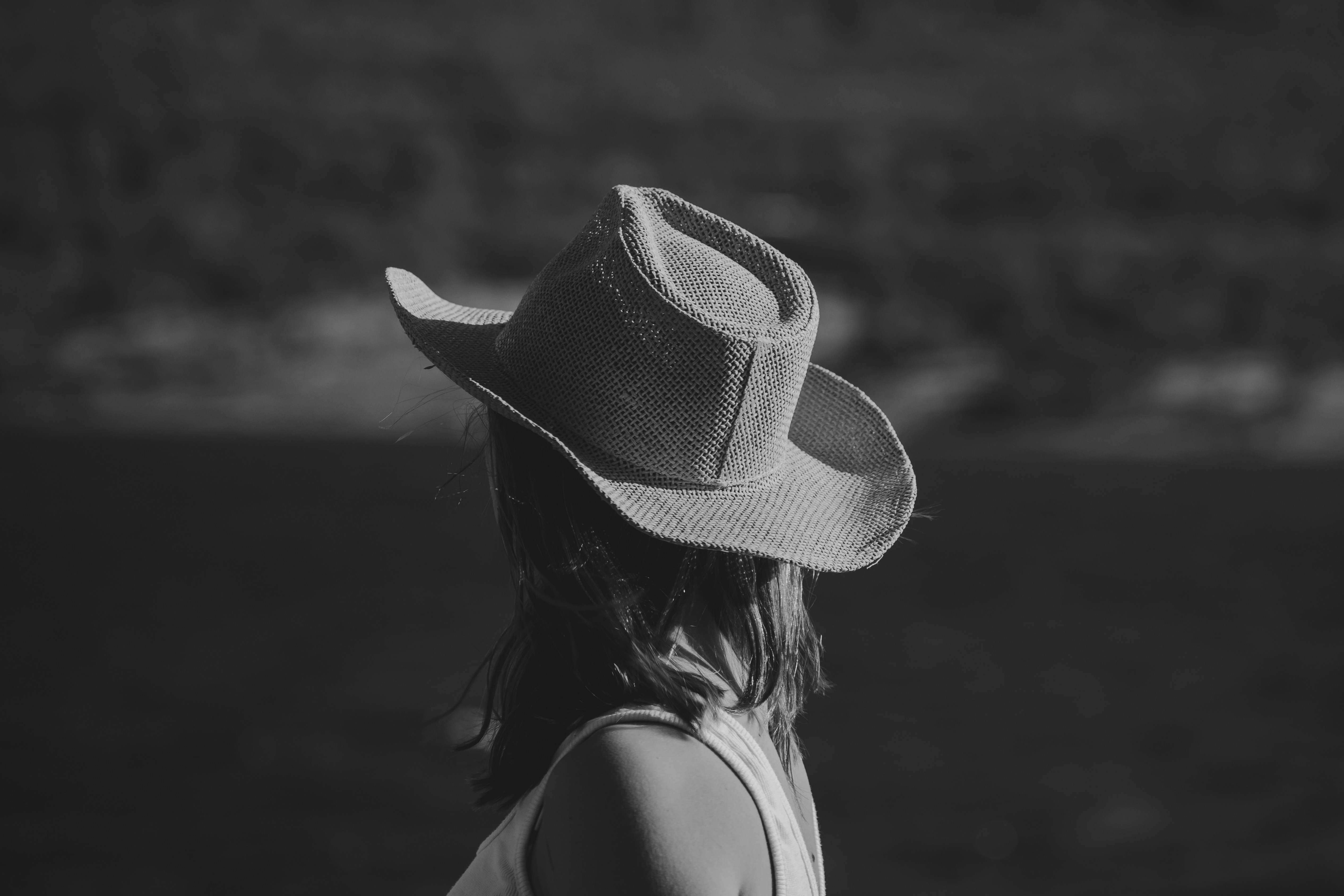 a woman wearing a hat