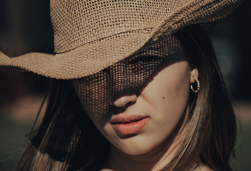Elegant woman in chic hat