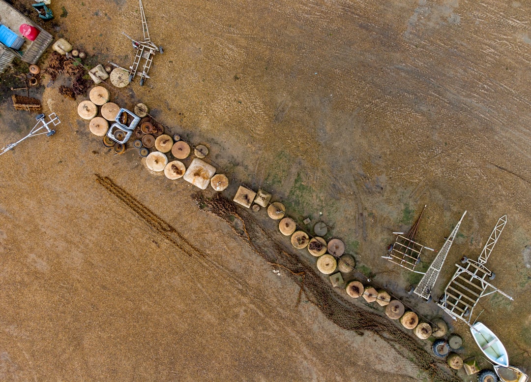 a pile of wood and metal,