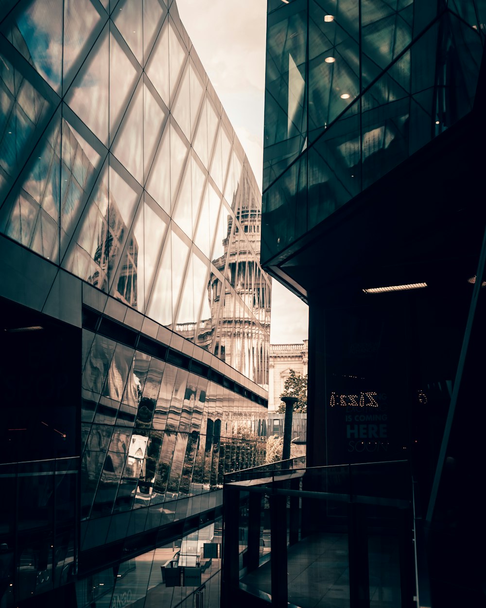 a building with glass windows