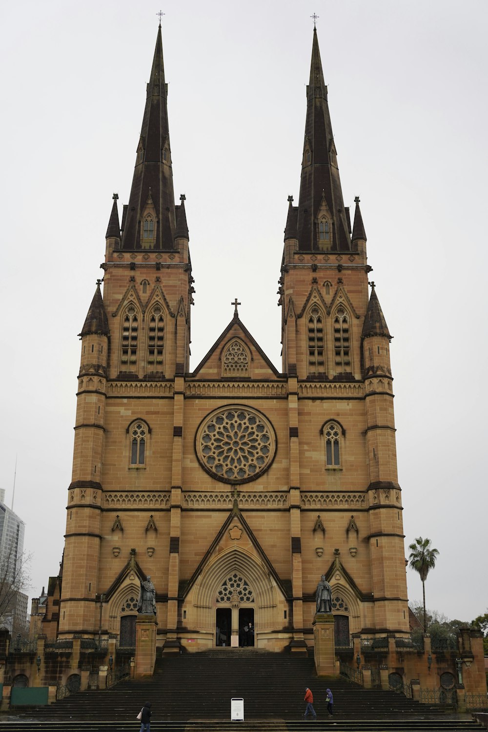 a large church with two towers