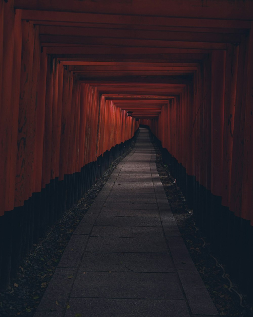 a long wooden walkway