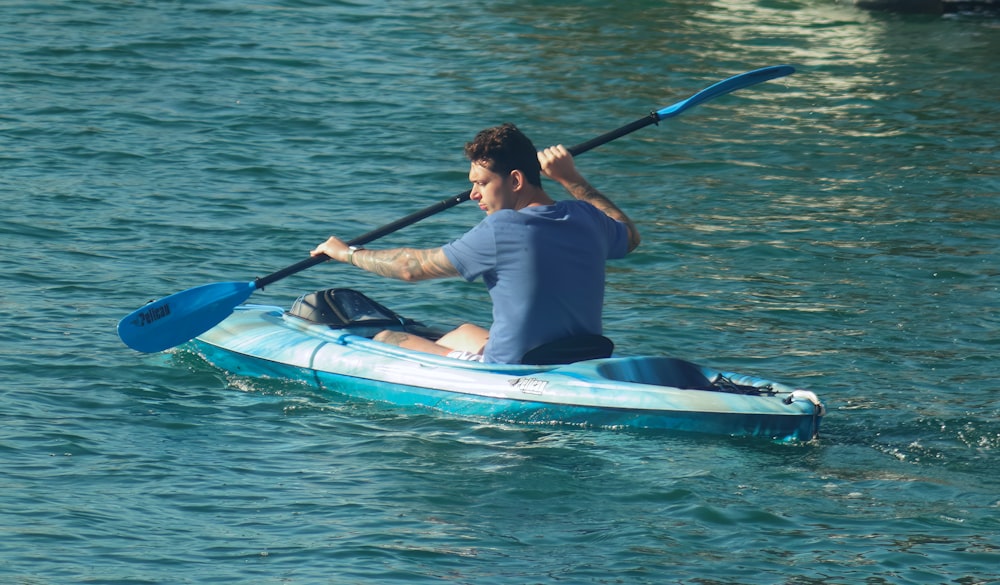 a man in a kayak