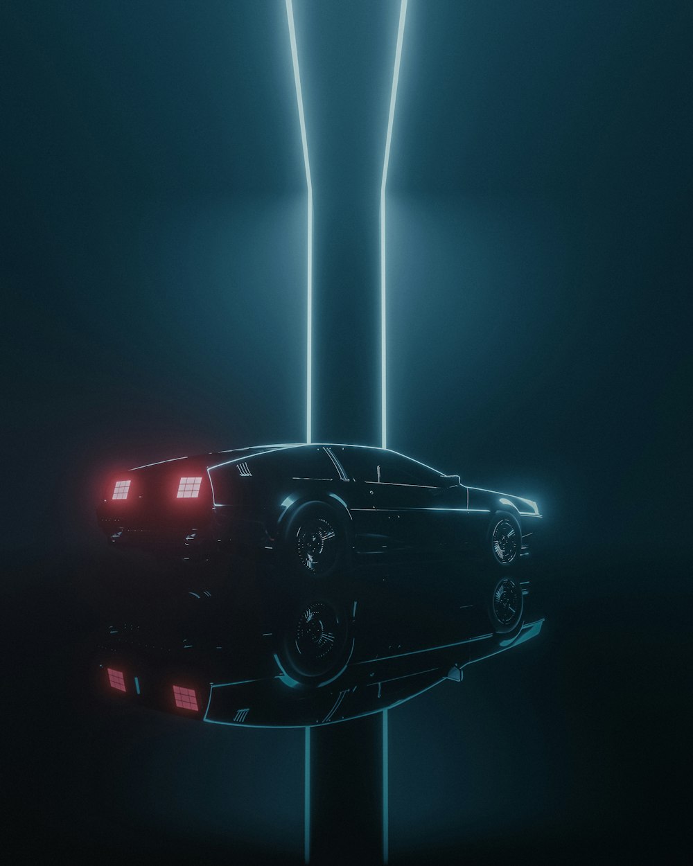 a car with a light on top