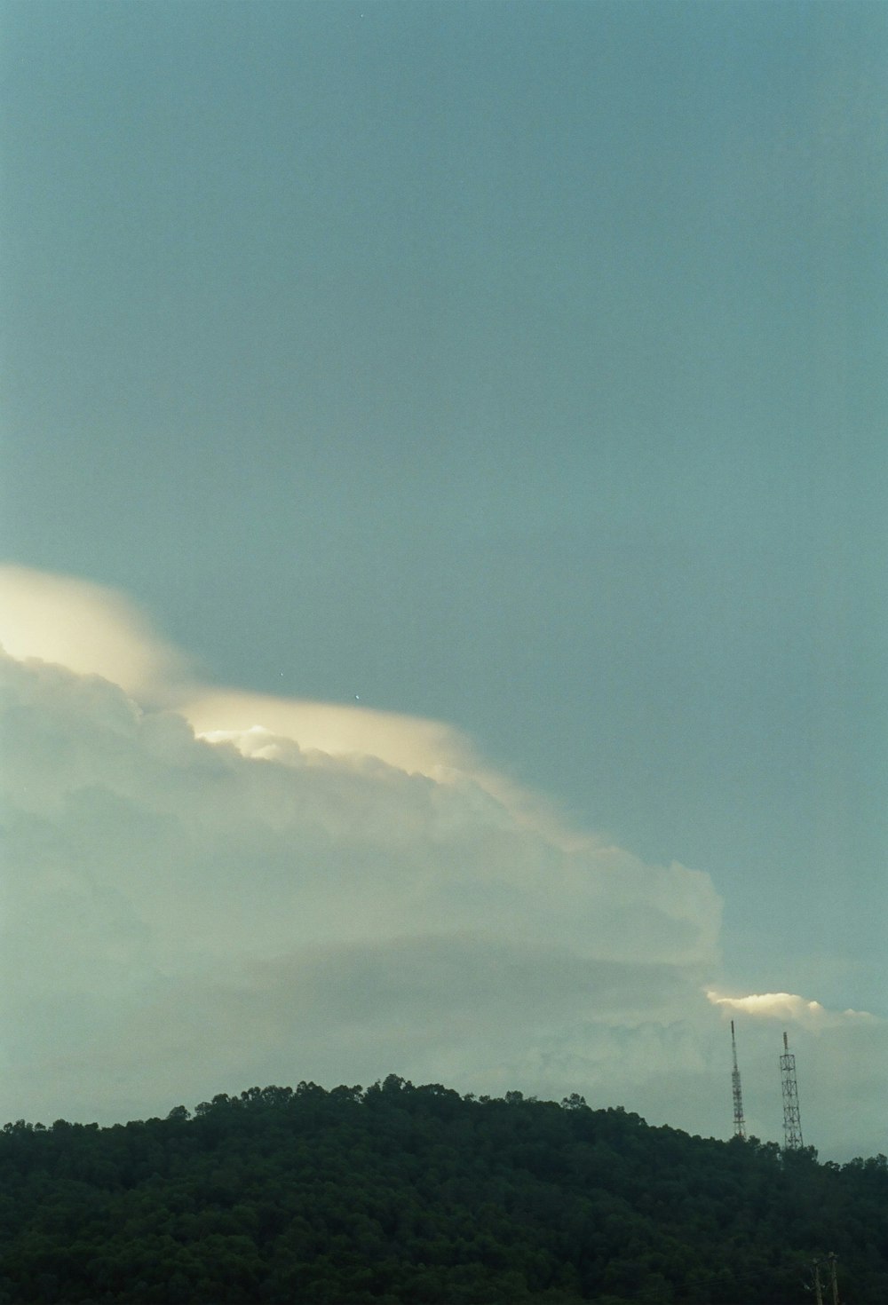 a blue sky with clouds