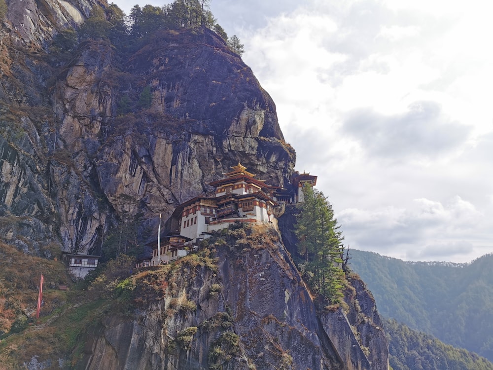 a building on a cliff