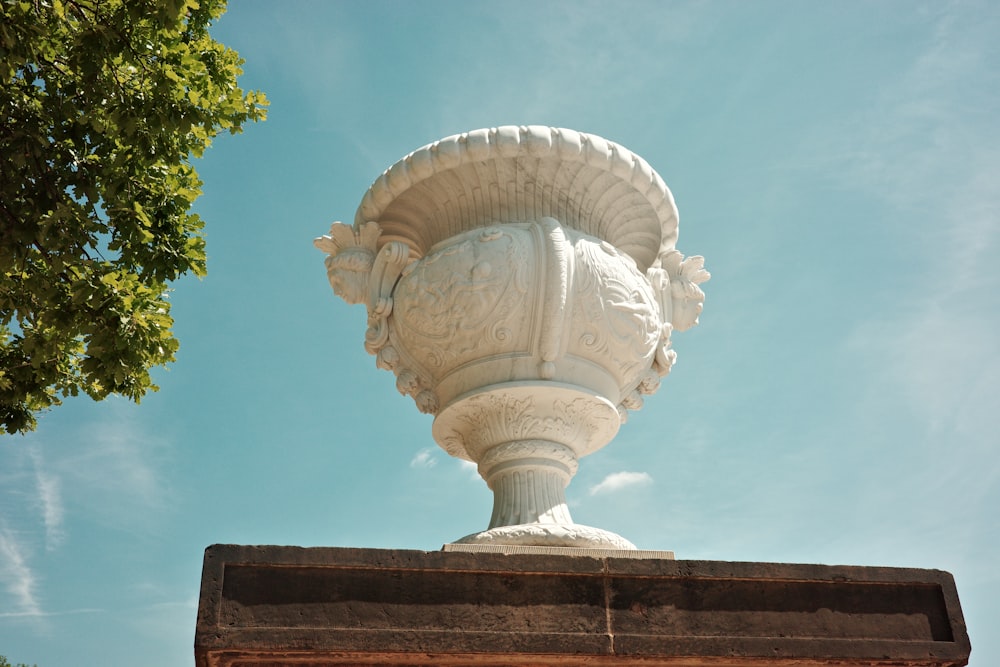 a statue on a pedestal