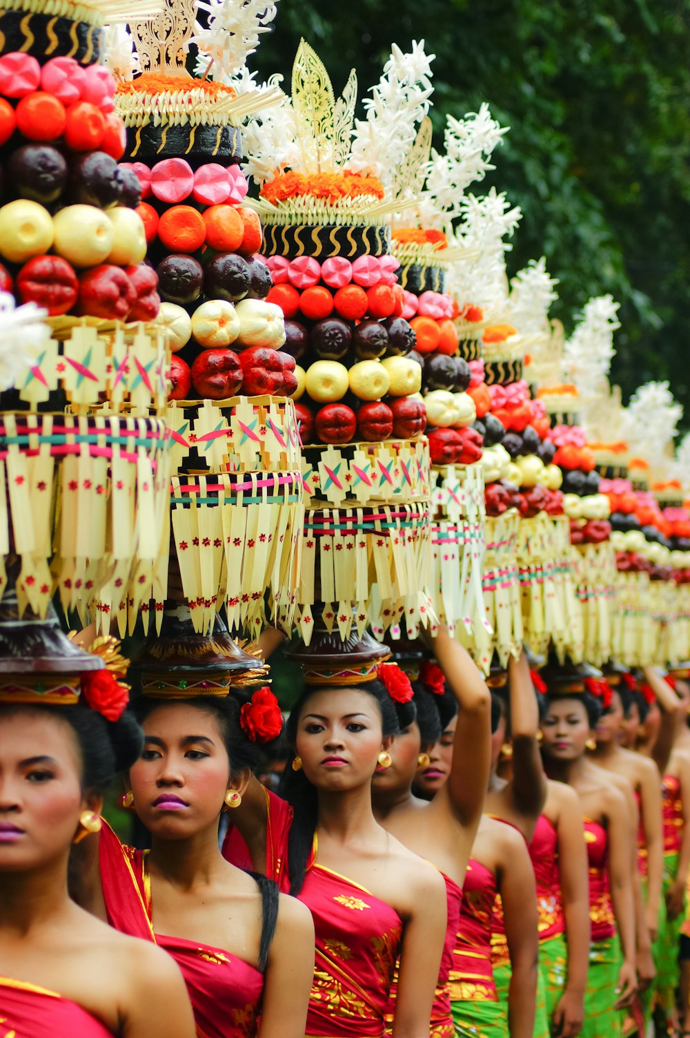 a group of women wearing traditional clothing