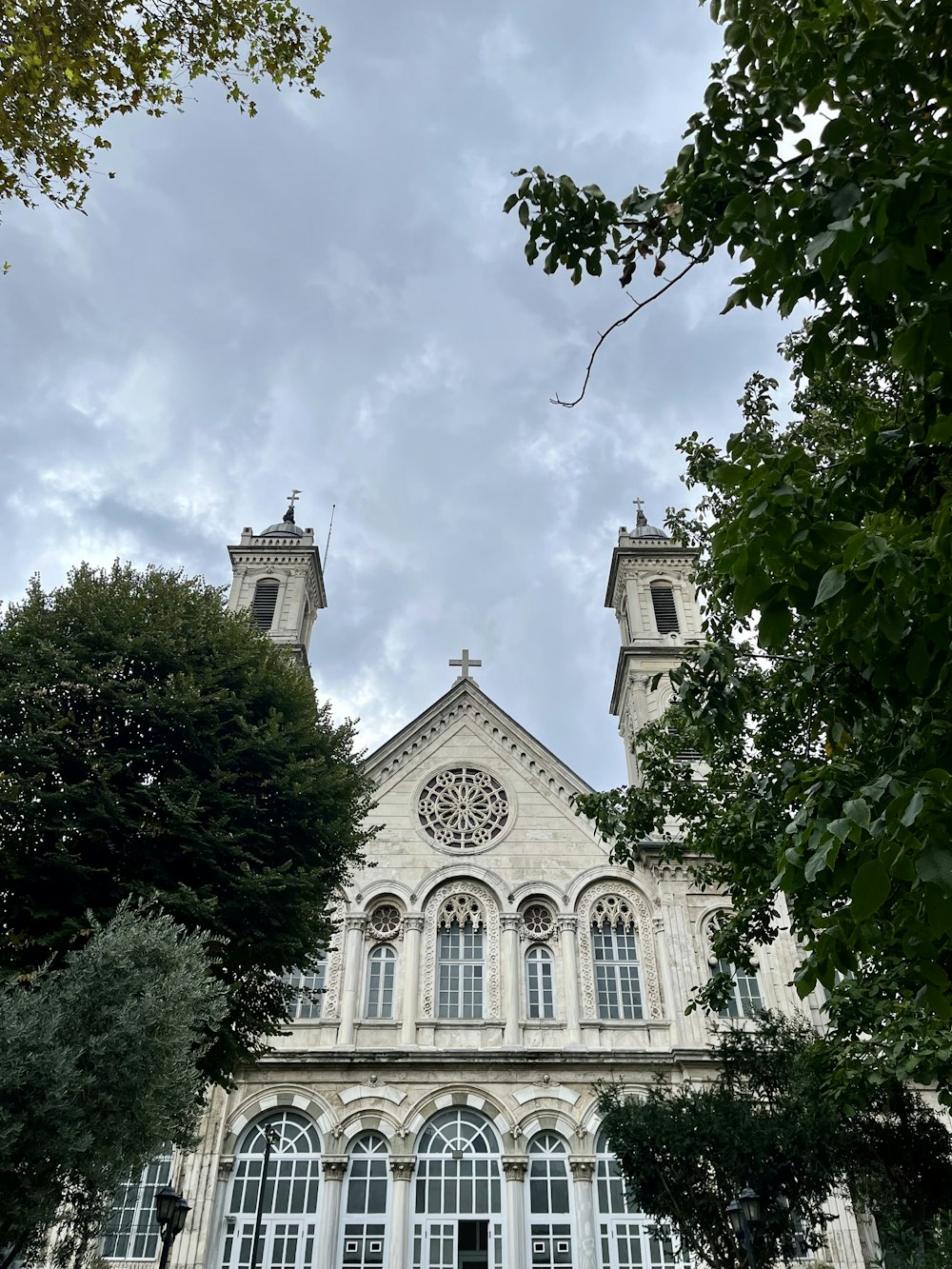 a church with a clock tower