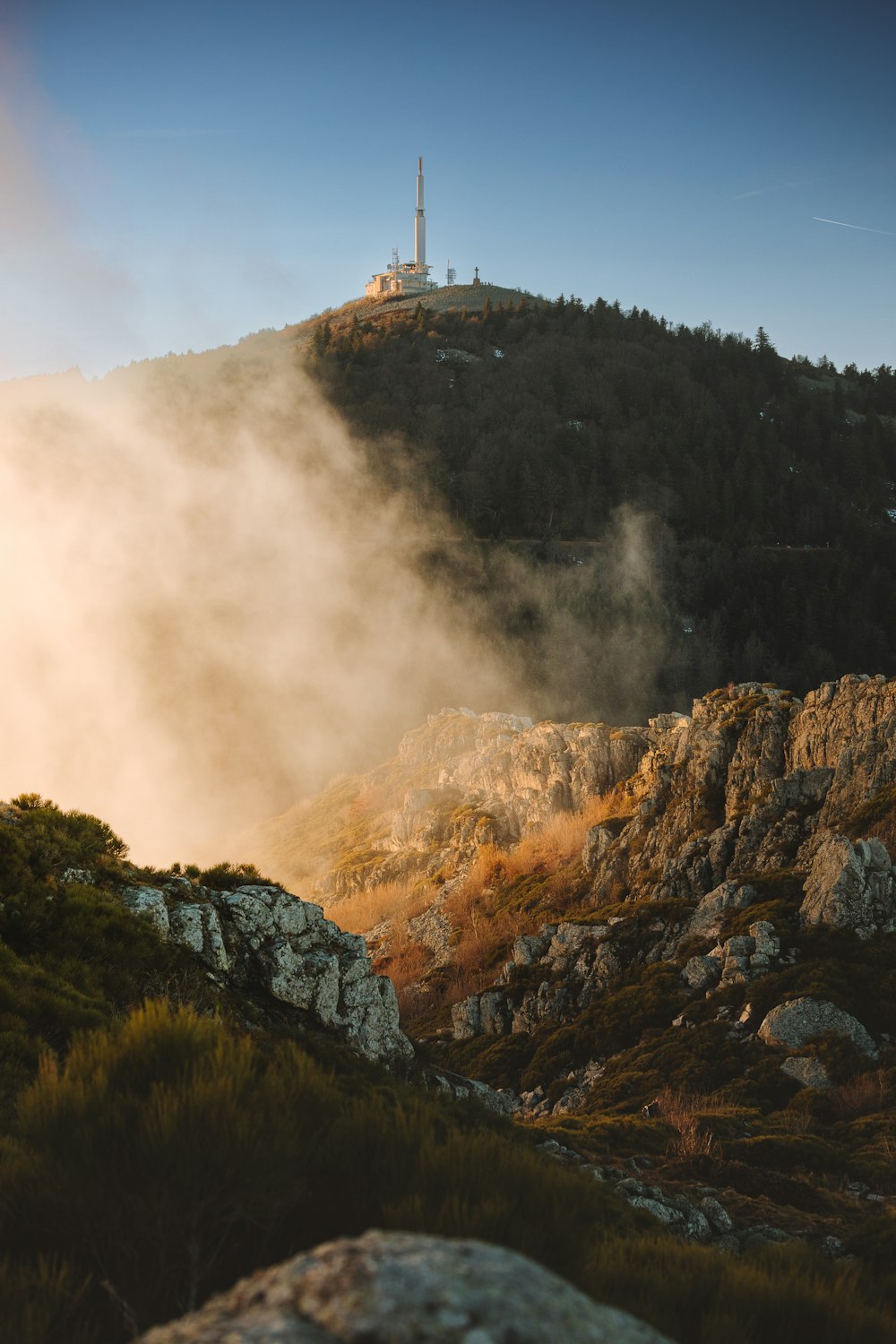 a building on top of a mountain