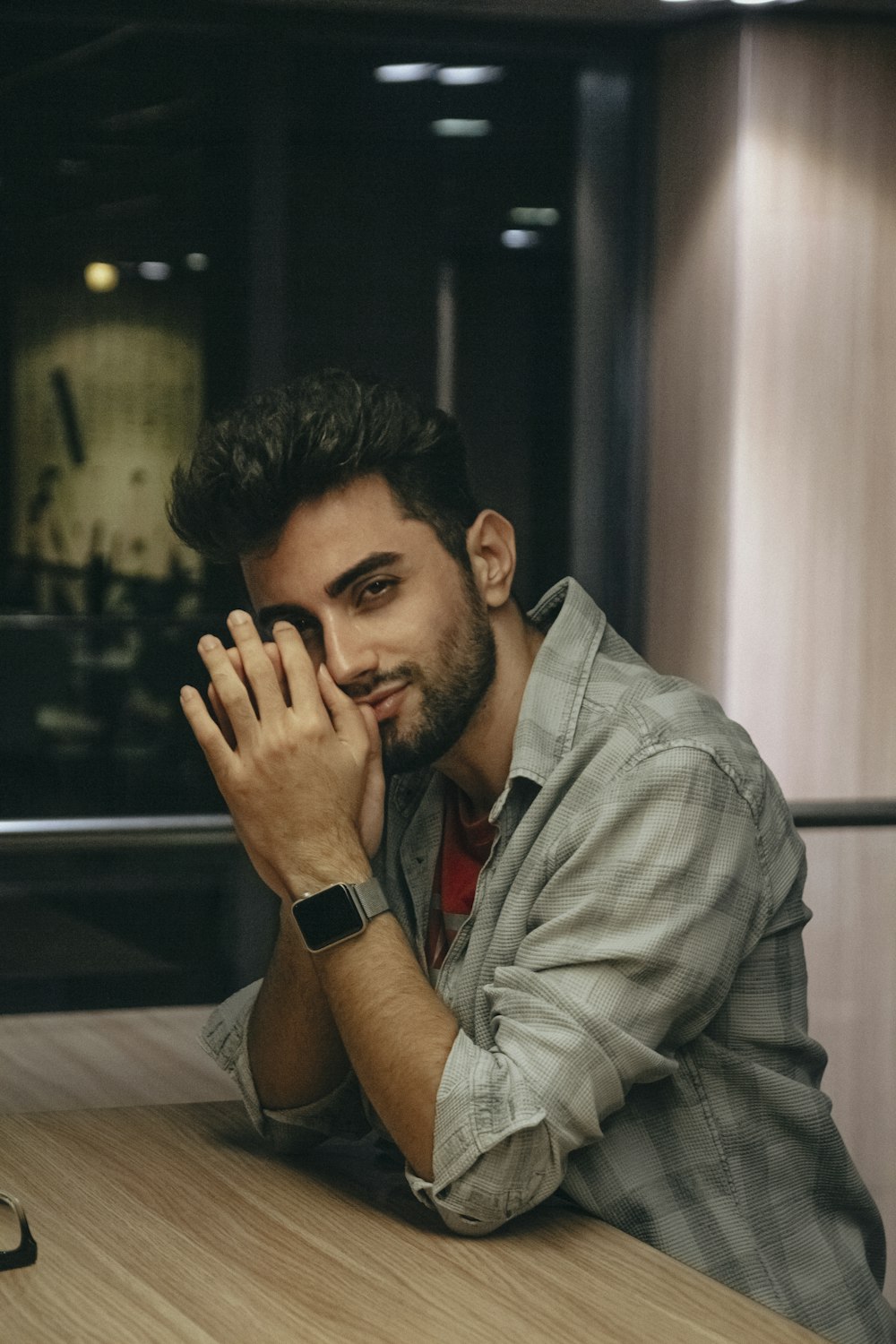 a man sitting at a table