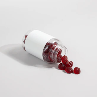 a white and red capsule