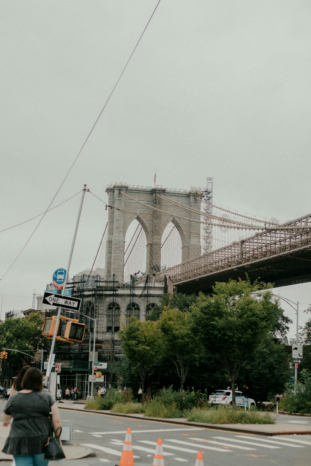 a bridge over a road