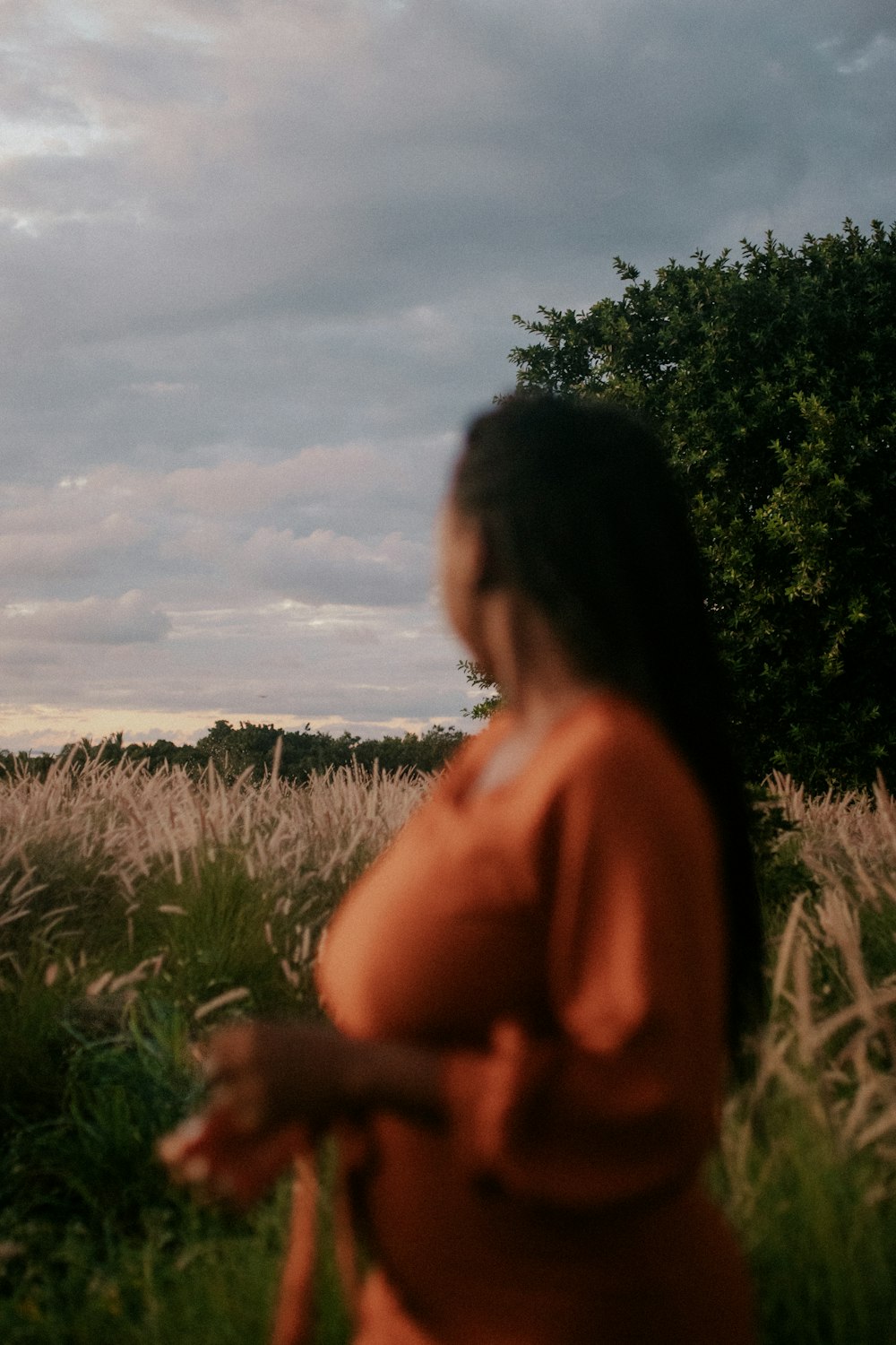 a person standing in a field