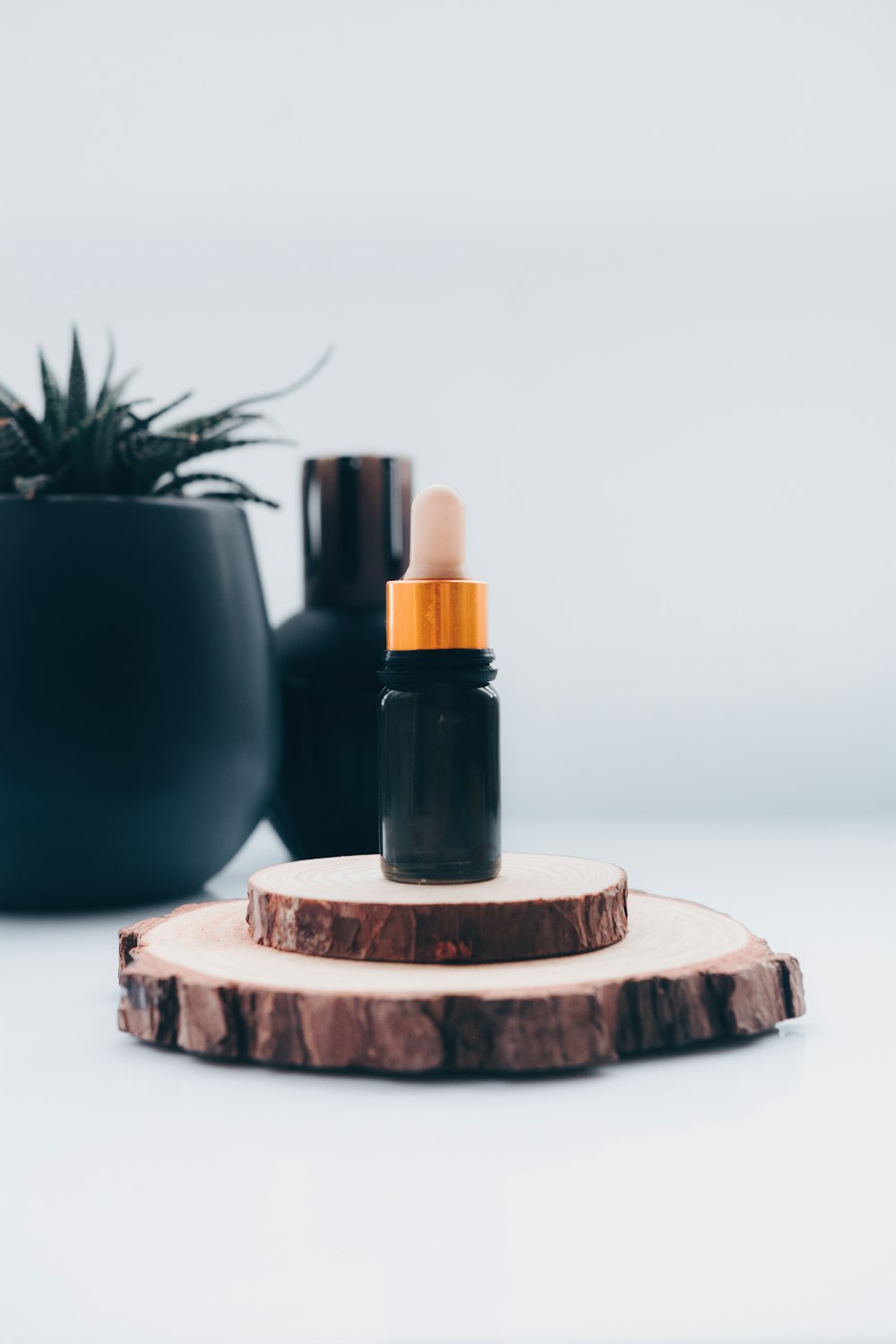 a couple of bottles on a table