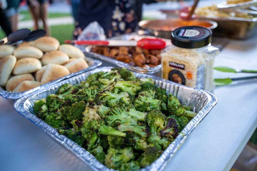 a tray of food