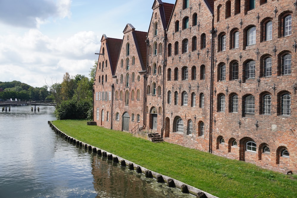 a building with a river in front