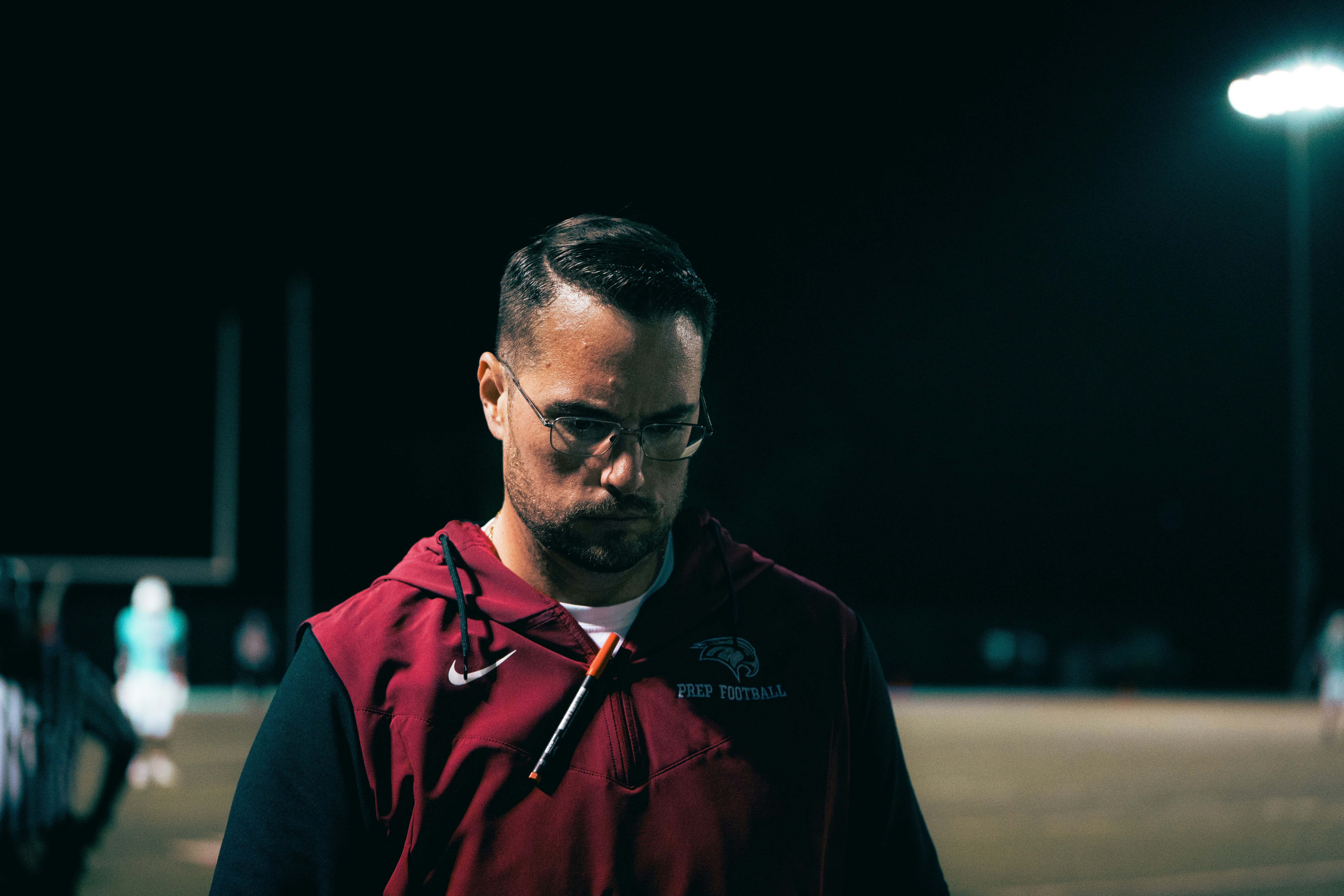 a man wearing glasses