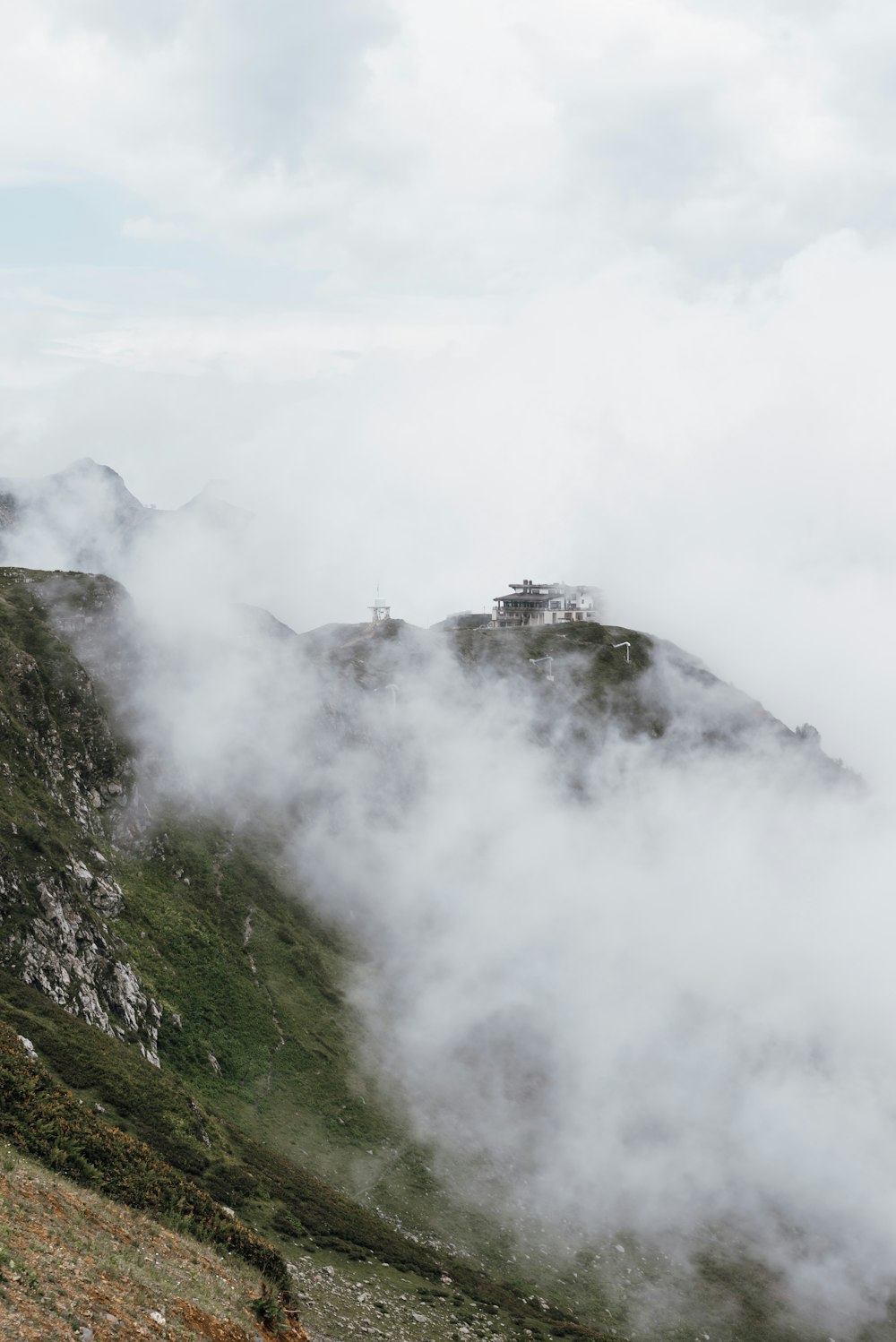 a building on top of a mountain