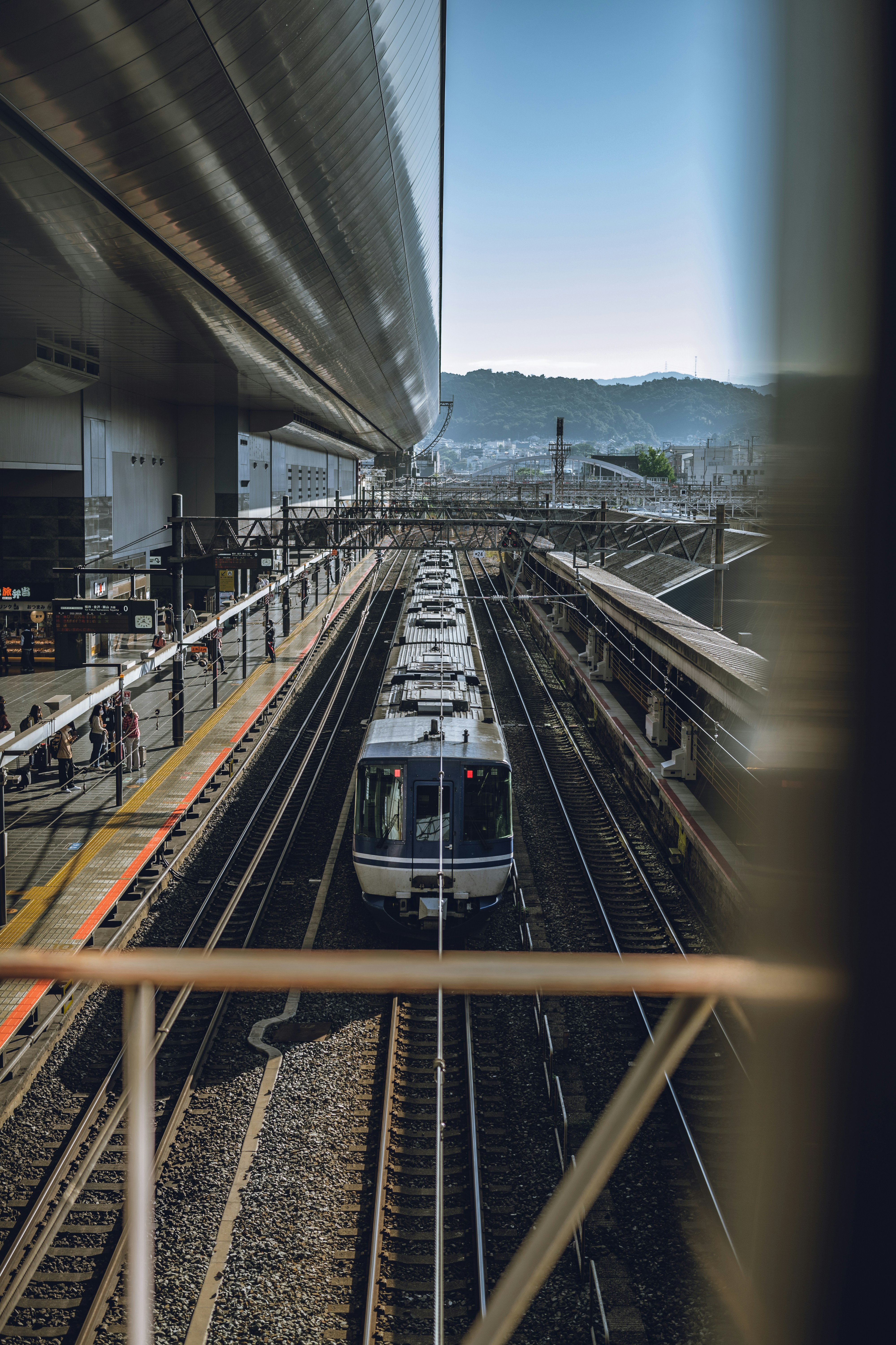 a train on the railway tracks