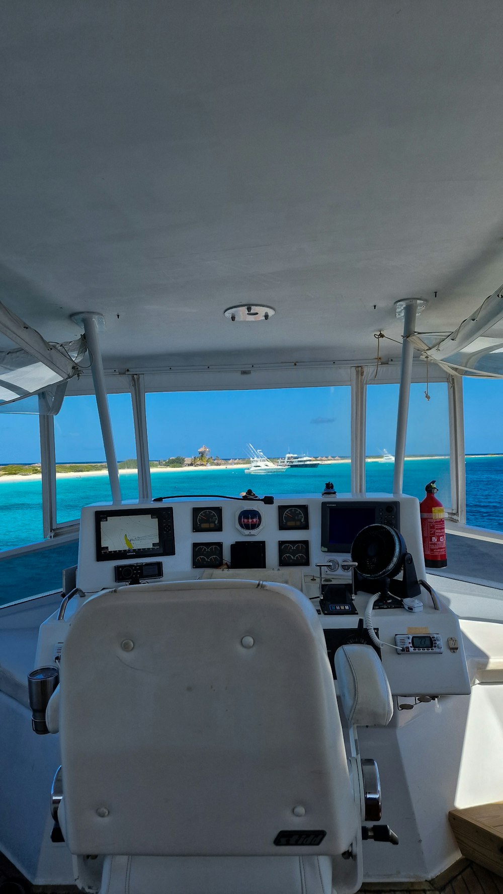 the inside of a boat