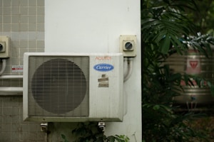 a white box with a vent
