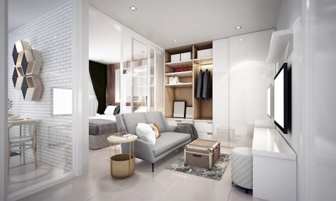 a modern looking living room