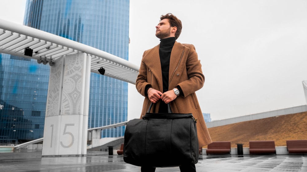 a man holding a briefcase