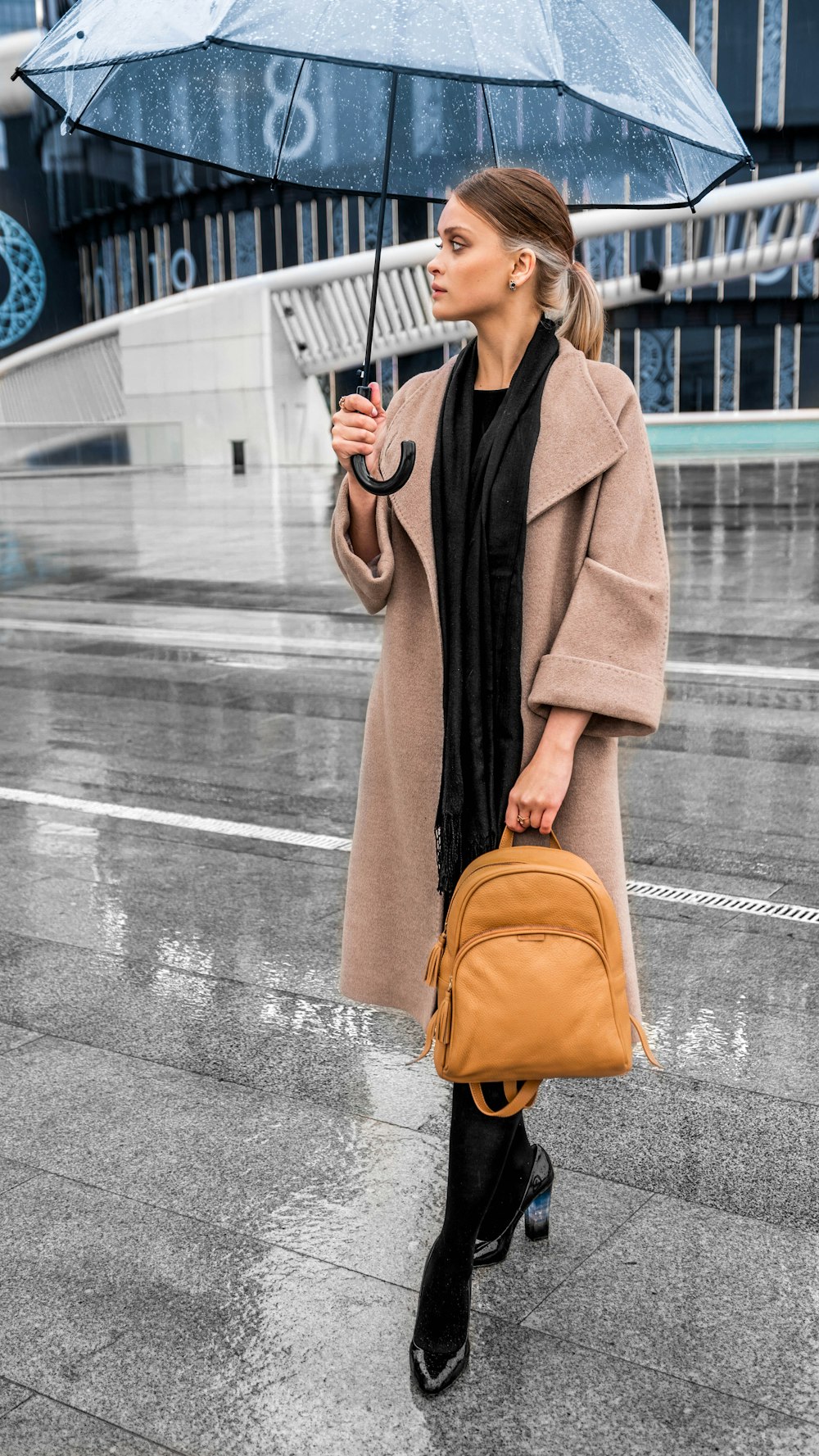 a person holding an umbrella