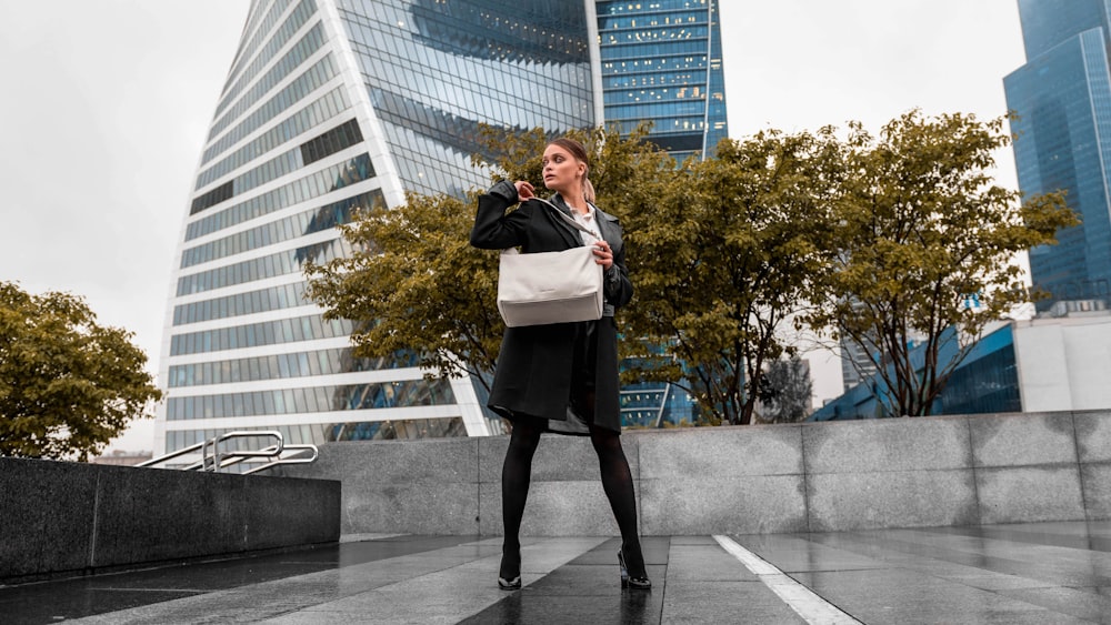 a person standing on a ledge