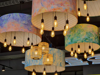 a chandelier with many lights