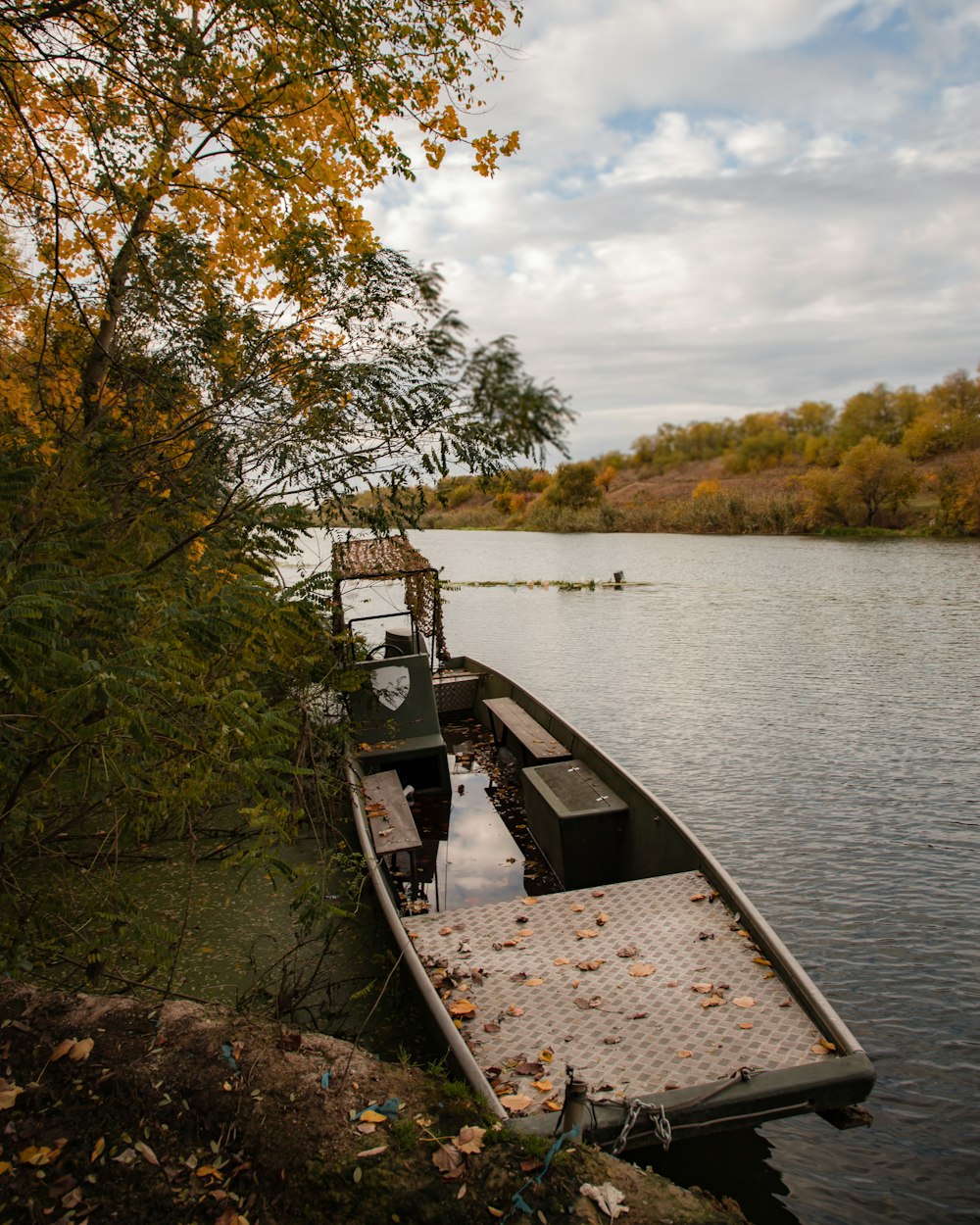 a dock with a boat on it