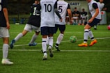 a group of men playing football