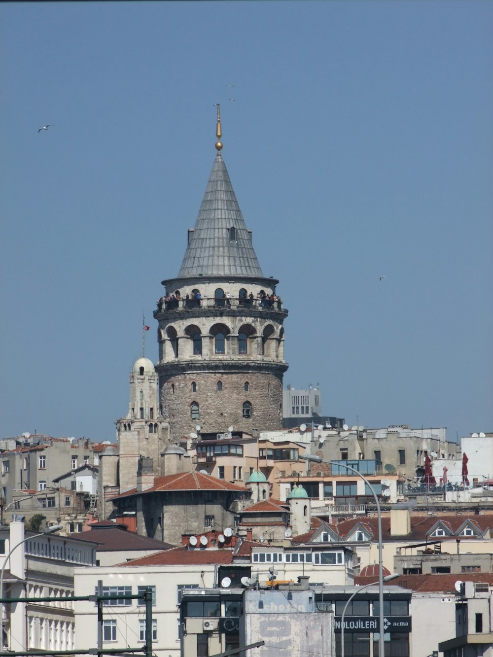 a large building with a tower