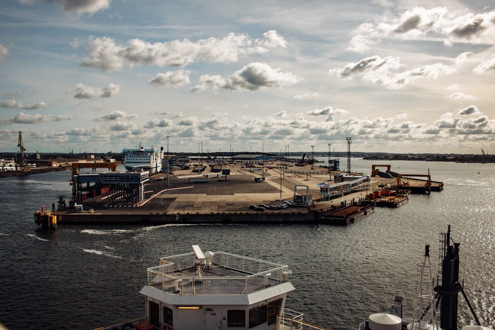 a large ship docked