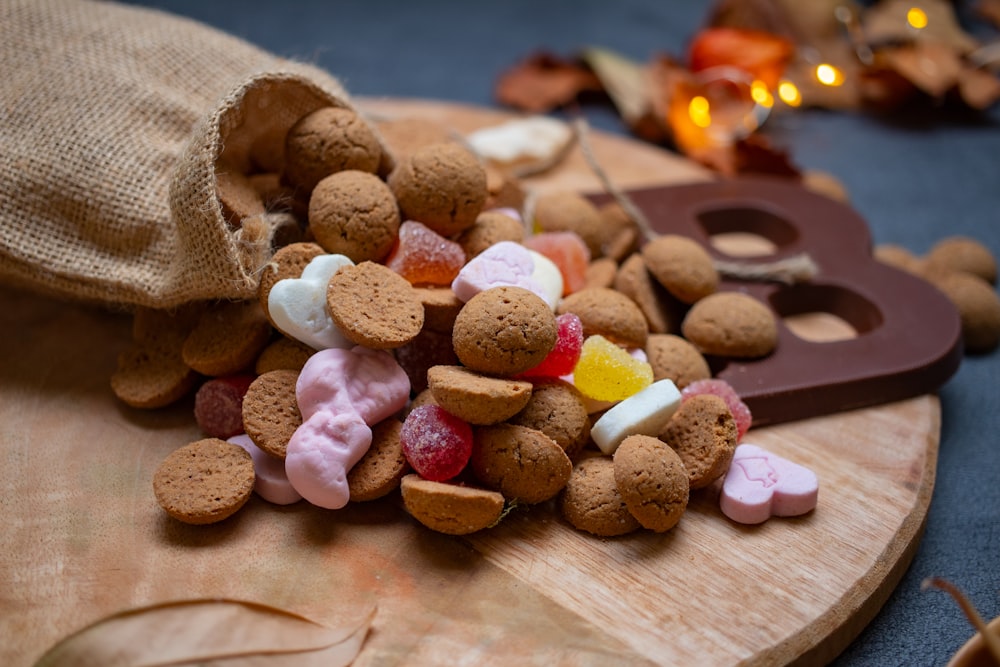 a group of chocolate candies