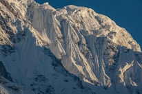 a mountain with snow
