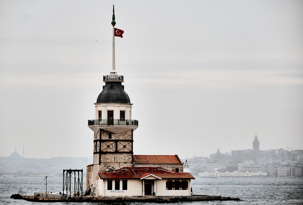 Maiden's Tower on a dock