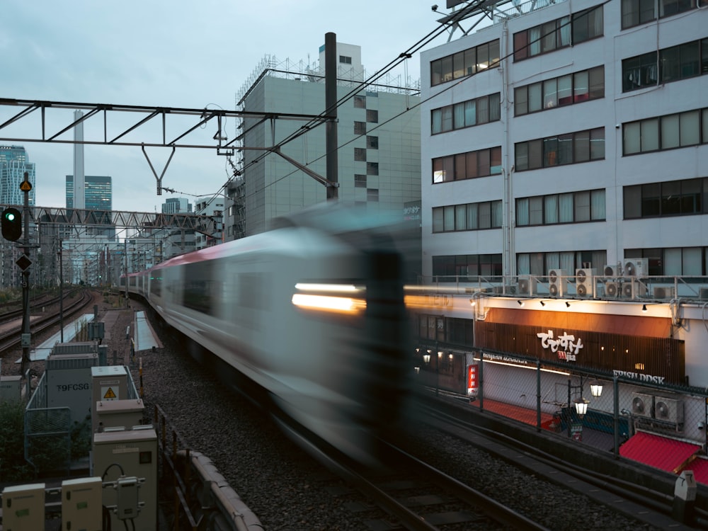 a train on the railway tracks