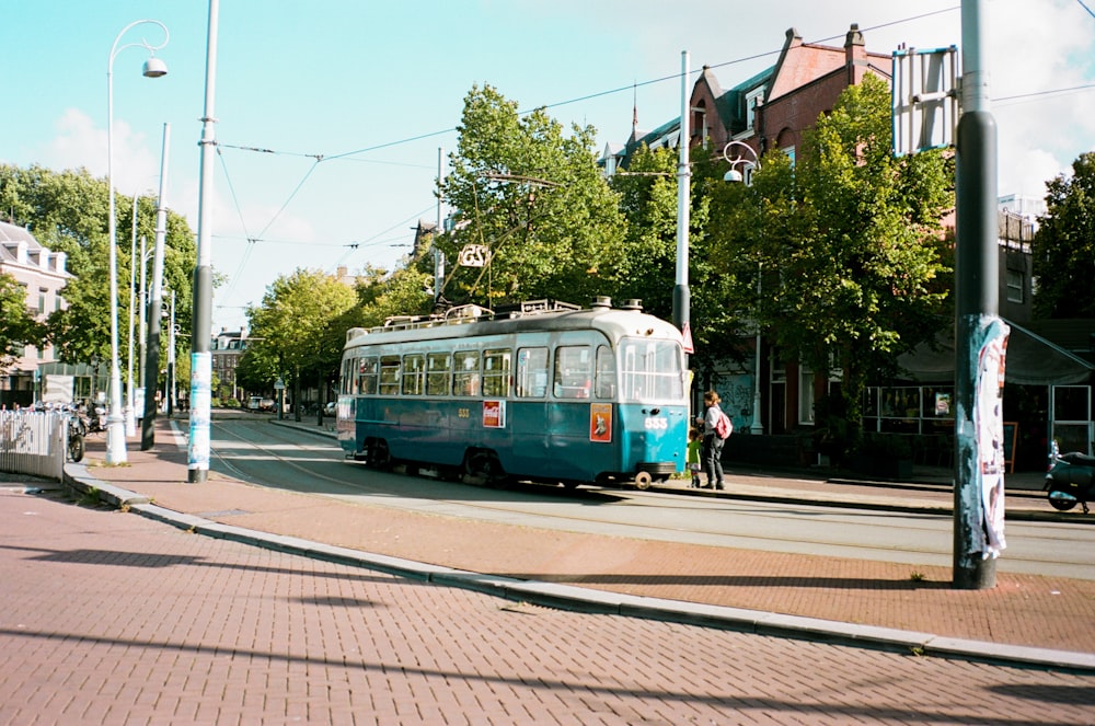 a trolley on a street