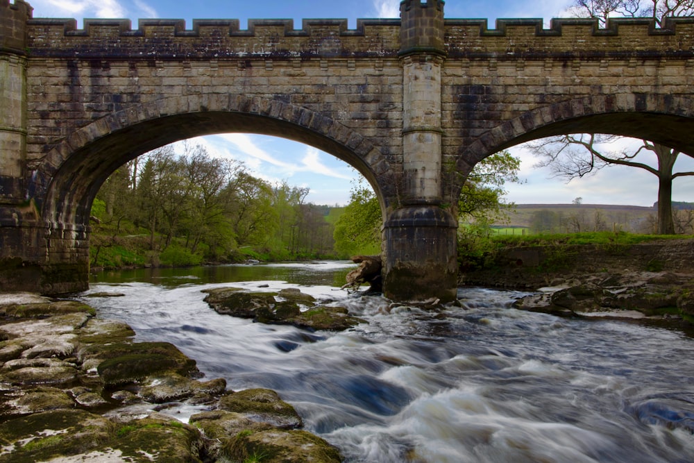 a bridge over a river