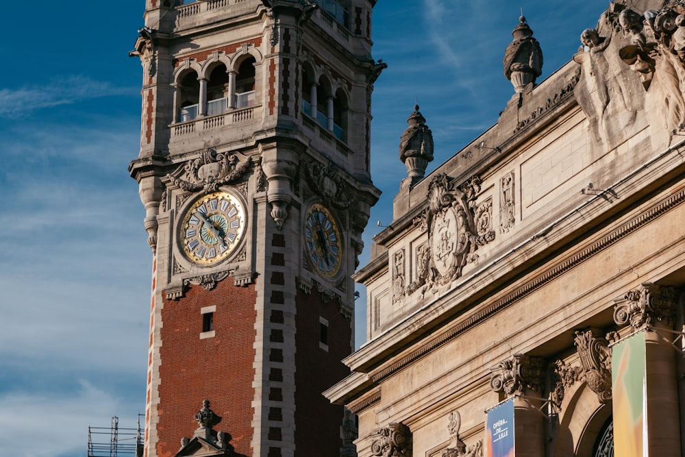 a clock tower with a bell