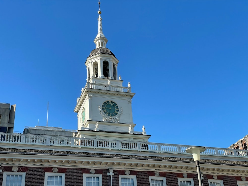 a clock on a tower